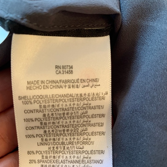 BCBG MAXAZRIA Wendy Grey Combo Mesh Tulle Cocktail Dress Size 4 - Picture 6 of 7